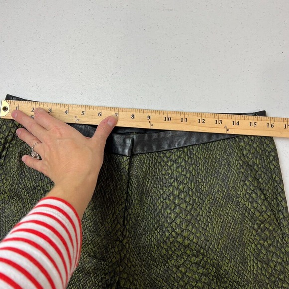 Tibi New‎ York Womens Snake Print Skinny Ankle Pants 6 Mid-Rise Green - Picture 11 of 14